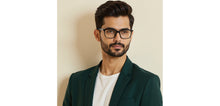 Load image into Gallery viewer, Dark Grey Rectangle Full Rim Unisex Eyeglasses by Vincent Chase-233710