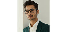 Load image into Gallery viewer, Dark Grey Rectangle Full Rim Unisex Eyeglasses by Vincent Chase-233710