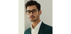 Dark Grey Rectangle Full Rim Unisex Eyeglasses by Vincent Chase-233710