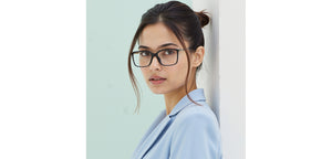 Dark Grey Rectangle Full Rim Unisex Eyeglasses by Vincent Chase-233710
