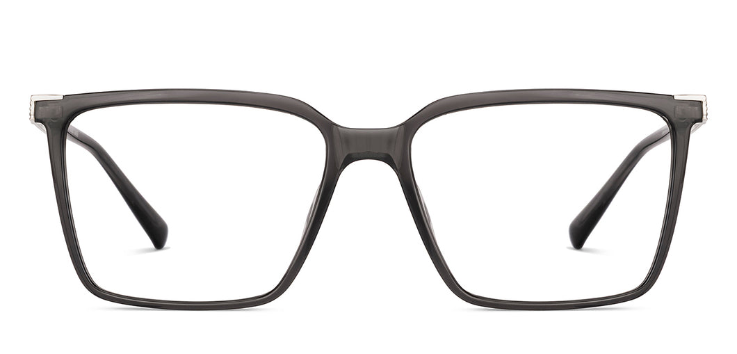 Dark Grey Rectangle Full Rim Unisex Eyeglasses by Vincent Chase-233710