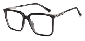 Dark Grey Rectangle Full Rim Unisex Eyeglasses by Vincent Chase-233710