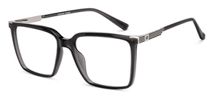 Dark Grey Rectangle Full Rim Unisex Eyeglasses by Vincent Chase-233710