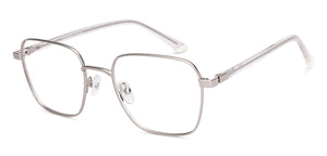 Silver Square Full Rim Unisex Eyeglasses by Vincent Chase-235212