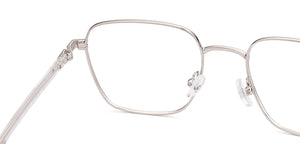 Silver Square Full Rim Unisex Eyeglasses by Vincent Chase-235212