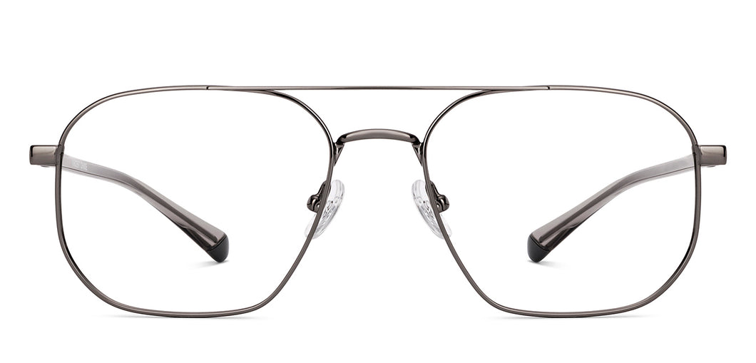 Dark Gunmetal Square Full Rim Unisex Eyeglasses by Vincent Chase-235215
