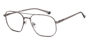 Dark Gunmetal Square Full Rim Unisex Eyeglasses by Vincent Chase-235215