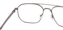 Load image into Gallery viewer, Dark Gunmetal Square Full Rim Unisex Eyeglasses by Vincent Chase-235215