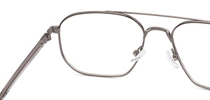 Dark Gunmetal Square Full Rim Unisex Eyeglasses by Vincent Chase-235215