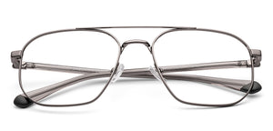 Dark Gunmetal Square Full Rim Unisex Eyeglasses by Vincent Chase-235215