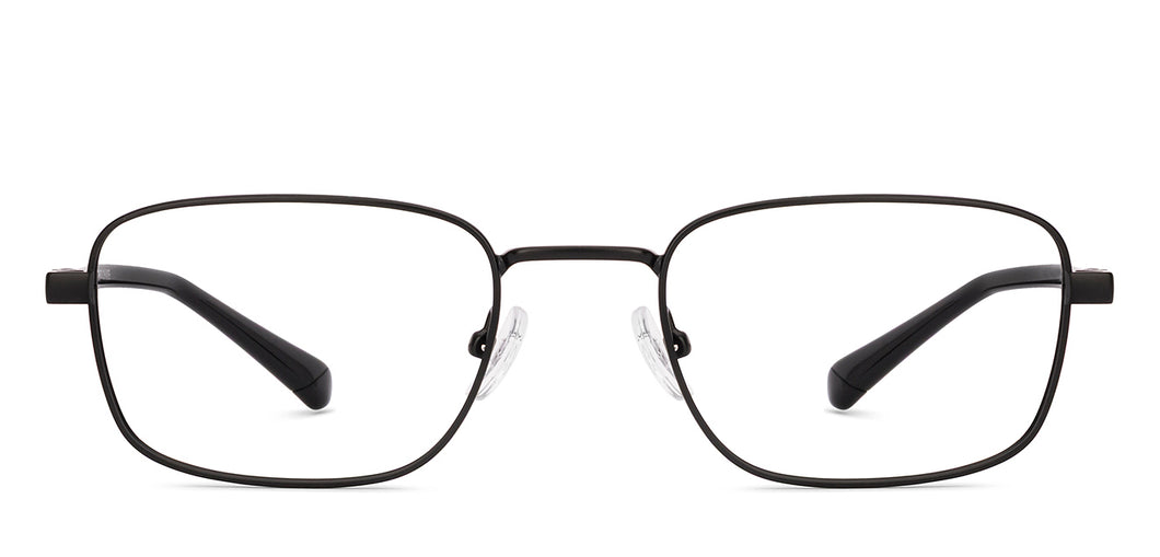 Black Rectangle Full Rim Unisex Eyeglasses by Vincent Chase-235217