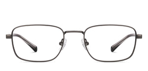 Dark Gunmetal Rectangle Full Rim Unisex Eyeglasses by Vincent Chase-235216