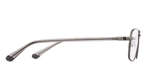 Dark Gunmetal Rectangle Full Rim Unisex Eyeglasses by Vincent Chase-235216