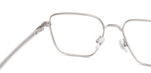 Load image into Gallery viewer, Silver Square Full Rim Unisex Eyeglasses by Vincent Chase-235220