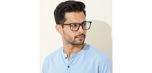 Load image into Gallery viewer, Dark Grey Rectangle Full Rim Unisex Eyeglasses by Vincent Chase-235416