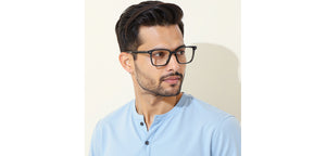 Dark Grey Rectangle Full Rim Unisex Eyeglasses by Vincent Chase-235416