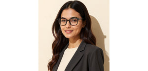 Dark Grey Rectangle Full Rim Unisex Eyeglasses by Vincent Chase-235416