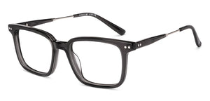 Dark Grey Rectangle Full Rim Unisex Eyeglasses by Vincent Chase-235416