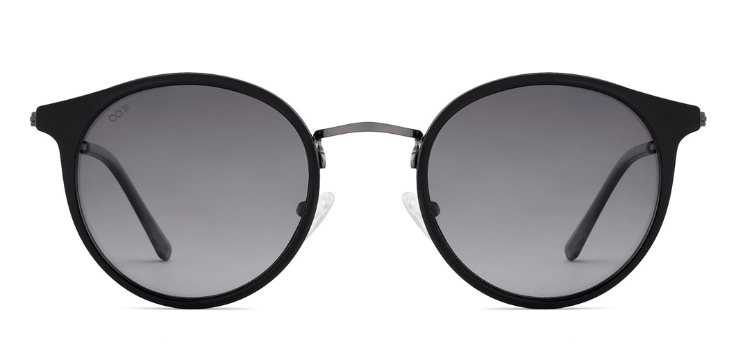 Black Round Full Rim Unisex Sunglasses by Vincent Chase Polarized-217966