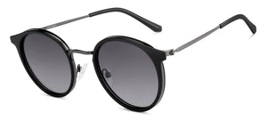 Black Round Full Rim Unisex Sunglasses by Vincent Chase Polarized-217966