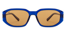 Load image into Gallery viewer, Blue Geometric Full Rim Unisex Sunglasses by Vincent Chase Online-206910