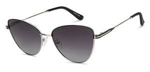 Silver Cat Eye Full Rim Women Sunglasses by Vincent Chase Polarized-210006
