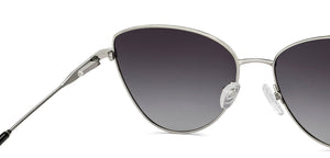 Silver Cat Eye Full Rim Women Sunglasses by Vincent Chase Polarized-210006