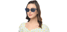 Load image into Gallery viewer, Blue Cat Eye Full Rim Women Sunglasses by Vincent Chase Polarized-212319