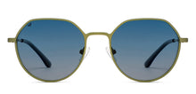 Load image into Gallery viewer, Green Geometric Full Rim Unisex Sunglasses by Vincent Chase Polarized-212596