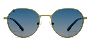 Green Geometric Full Rim Unisex Sunglasses by Vincent Chase Polarized-212596