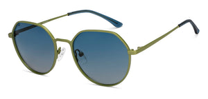Green Geometric Full Rim Unisex Sunglasses by Vincent Chase Polarized-212596