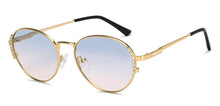 Load image into Gallery viewer, Gold Round Full Rim Women Sunglasses by Vincent Chase Polarized-212893