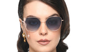 Load image into Gallery viewer, Gold Cat Eye Full Rim Women Sunglasses by Vincent Chase Polarized-212913