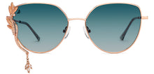 Load image into Gallery viewer, Gold Cat Eye Full Rim Women Sunglasses by Vincent Chase Polarized-212913