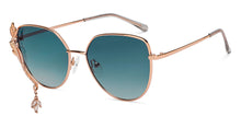 Load image into Gallery viewer, Gold Cat Eye Full Rim Women Sunglasses by Vincent Chase Polarized-212913