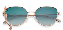Load image into Gallery viewer, Gold Cat Eye Full Rim Women Sunglasses by Vincent Chase Polarized-212913