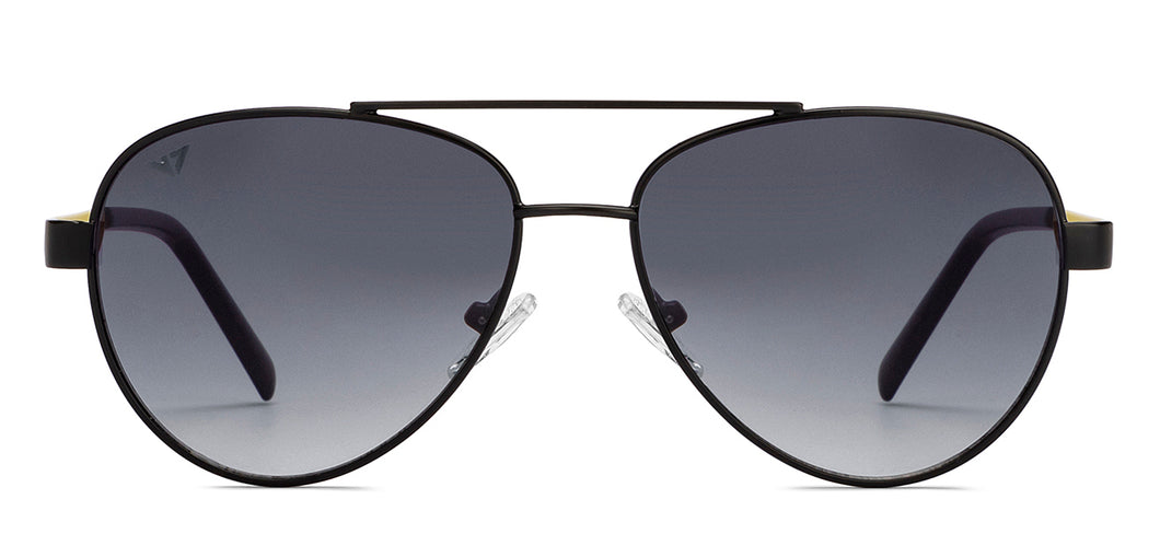 Black Aviator Full Rim Unisex Sunglasses by Vincent Chase-213205