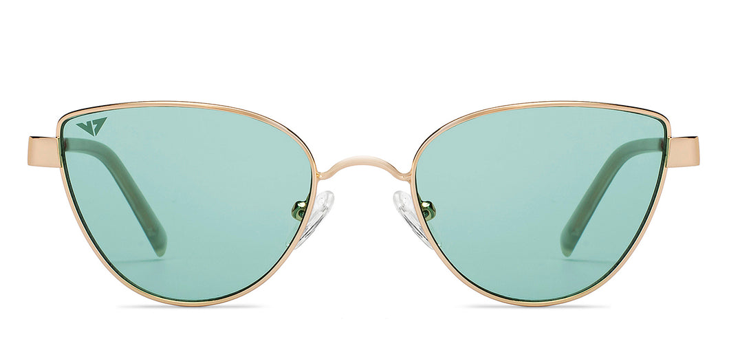 Gold Cat Eye Full Rim Women Sunglasses by Vincent Chase Online-213217