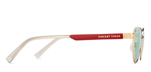 Gold Cat Eye Full Rim Women Sunglasses by Vincent Chase Online-213217