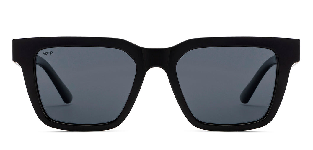 Black Wayfarer Full Rim Unisex Sunglasses by Vincent Chase Polarized-215983