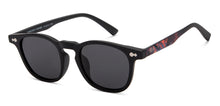 Load image into Gallery viewer, Black Round Full Rim Unisex Sunglasses by Vincent Chase Polarized-216801