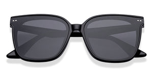 Black Wayfarer Full Rim Women Sunglasses by Vincent Chase Polarized-216959