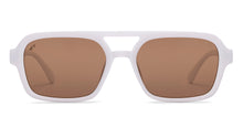 Load image into Gallery viewer, White Rectangle/ Square Full Rim Unisex Sunglasses by Vincent Chase Polarized-216978
