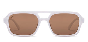 White Rectangle/ Square Full Rim Unisex Sunglasses by Vincent Chase Polarized-216978