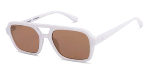 White Rectangle/ Square Full Rim Unisex Sunglasses by Vincent Chase Polarized-216978