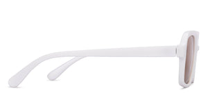 White Rectangle/ Square Full Rim Unisex Sunglasses by Vincent Chase Polarized-216978