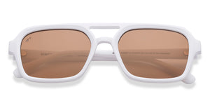White Rectangle/ Square Full Rim Unisex Sunglasses by Vincent Chase Polarized-216978