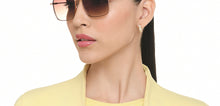 Load image into Gallery viewer, Gold Rectangle/ Square Full Rim Unisex Sunglasses by Vincent Chase-217144