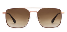Load image into Gallery viewer, Gold Rectangle/ Square Full Rim Unisex Sunglasses by Vincent Chase-217144