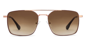 Gold Rectangle/ Square Full Rim Unisex Sunglasses by Vincent Chase-217144
